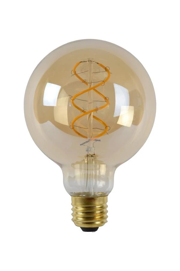 Lucide G95 - Ampoule filament - Ø 9,5 cm - LED Dim. - E27 - 1x4,9W 2200K - Ambre - UIT